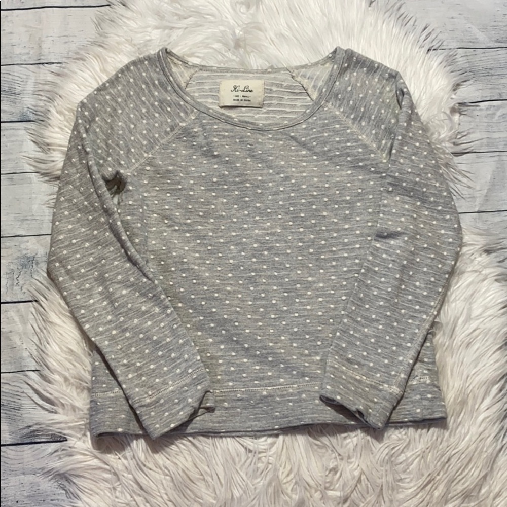 Madewell Hi-Line Polka Dot Sweater sz S